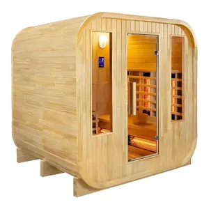 Portable Home Wooden Modern Home Sauna House Outdoor Sauna For 5-7 Persons For Sale With Sauna Room Temperature Controller