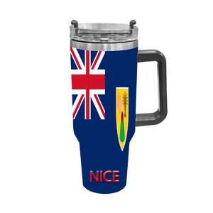 Gobelet isotherme en acier inoxydable de 40 oz avec drapeau personnalisé du Belize, impression intégrale, tasse de voyage pour les longues heures de conduite et la randonnée en forêt - Product Image 3