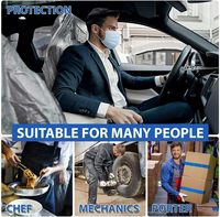 100 housses de siège en plastique jetables, ajustement universel pour les sièges de voiture, d'avion, de salon, de restaurant, de bus - 100 pièces