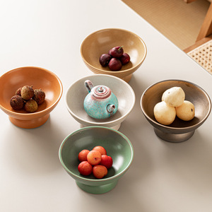 Bol à fruits en céramique avec des rainures horizontales, plat décoratif en céramique d'alumine pour la maison ou la restauration - Product Image 4