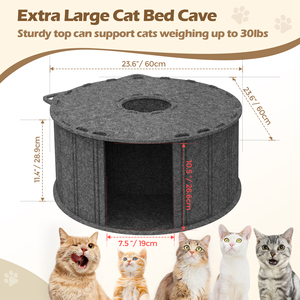 Xu hướng sản phẩm 2025 New arrivals cho petslarge cảm thấy hang động cao cấp peekaboo mèo NƠI ẨN NÁU và đường hầm giường cho mèo trong nhà - Product Image 5