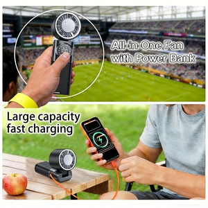 Sophisticated Plastic Foldable Handheld <b>Fan</b> <b>Mini</b> Outdoor Rechargeable Car Compatible English Operation - Product Image 3