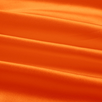 Tissu 100% Soie Satin Crêpe Charmeuse 16mm, Largeur 45 pouces, Orange Uni, Respirant, pour Textile de Maison, Vêtements de Nuit, Robes et Costumes pour Filles