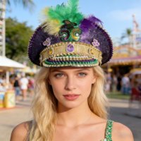 Chapeau de Capitaine Steampunk à Strass à Faible MOQ, Chapeau de Pirate avec Logo Personnalisé, Idéal pour la Fête des Ballons à Air Chaud et la Patrouille du Lever du Soleil