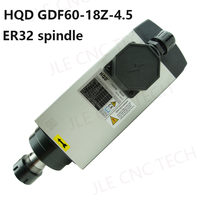 Motor Spindle CNC JLE CNC TECH HQD 4.5kw ER32 18000rpm 220v/380v Pendingin Udara untuk Router Kayu
