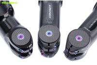 RISK RA112 Penutup Atas Stem Headset Serat Karbon untuk Sepeda Gunung, Sekrup Paduan Titanium untuk 28.6mm/31.8mm M6*30mm
