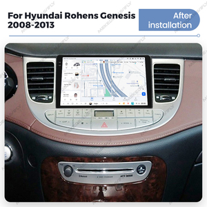 DUDUAUTO para <span class=keywords><strong>Hyundai</strong></span> Rohens <span class=keywords><strong>Genesis</strong></span> 2008-2013, Sistema Multimedia Android <span class=keywords><strong>Modificado</strong></span> para Auto, Bluetooth, Navegación, Carplay, Pantalla de Visión Trasera - Product Image 4