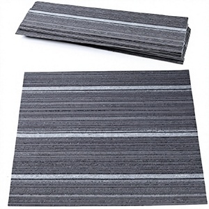 Tapis de bureau décoratif en coton tressé résistant au feu, usage commercial - Product Image 1