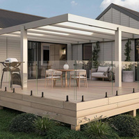 EKOO Garde-corps de balcon en acier inoxydable réglable avec pince de fixation pour balustrade en verre et support de verre