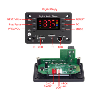 12V MP3 <span class=keywords><strong>Board</strong></span> giải mã xe Kit USB MP3 Máy nghe nhạc hỗ trợ WMA WAV TF Khe cắm thẻ nhớ/USB/FM với microphone - Product Image 5