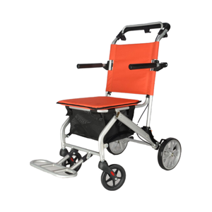 Silla de ruedas compacta y cómoda con pintura plateada líquida, ruedas delanteras de PVC de 6 pulgadas, ruedas traseras de PU de 8 pulgadas, suministros de terapia de rehabilitación - Product Image 1