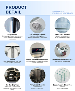 Réfrigérateur vitrine Réfrigérateur sans givre Réfrigérateur à façade vitrée pour boissons Vitrines d'exposition - Product Image 4