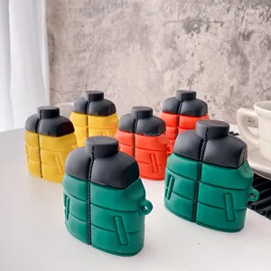 핫 세일 3D 패션 브랜드 다운 재킷 디자이너 소프트 실리콘 헤드폰 케이스 커버 Airpods 1 2 프로