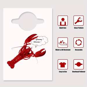 Baberos de Plástico Impresos Personalizados de Alta Calidad, Baberos Desechables de Plástico para Adultos, Baberos de Langosta para Restaurante - Product Image 3