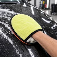 Esun Gant de lavage de voiture en microfibre double face, conception de nettoyage multifonctionnelle pour le detailing automobile