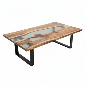 Luxury Modern Handmade Epoxy Resin Acacia Wood <b>Rectangle</b> Tabletop-Premium Waterproof <b>Coffee</b> <b>Table</b> for Home & Hotel Diwali Gift - Product Image 2