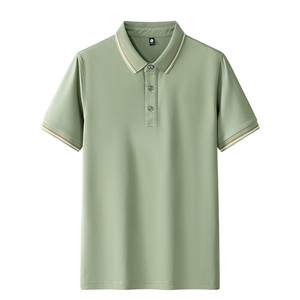 Polo Shirt Quick Dry Solid Color Short Sleeve Polyester Men Women Daily Wear - Product Image 3