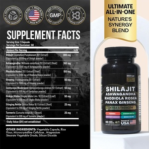 Capsule di Shilajit Puro dell'Himalaya con Etichetta Privata, Integratore Energetico 8 in 1 con Ashwagandha e Ginseng - Product Image 3