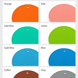 Posavasos y Manteles Individuales Redondos de Silicona con Diseño de Panal, Resistentes al Calor y de Madera Engrosada para la Cocina, Venta al por Mayor - Product Image 5