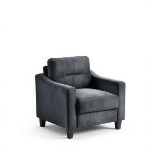 Modern Fabric <b>Sofa</b> Bed With Cushion Back And Square Arms For Living Room - Product Image 1