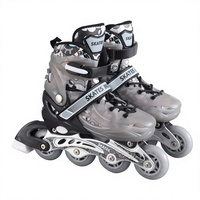Patins à roulettes ajustables en gros, 4 roues, double boucle, roues en PU, pour le sport en extérieur, idéal pour les débutantes