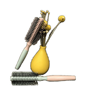 <b>Round</b> Hairbrush Nylon Bristles Anti Static For Women And Students Household Use - Product Image 5