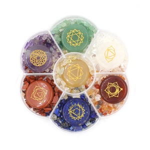 7 <strong>Chakra</strong> <strong>Engraved</strong> Words <strong>Stone</strong> Natural Seven <strong>Chakra</strong> Power <strong>Stone</strong> Box Set - Product Image 6