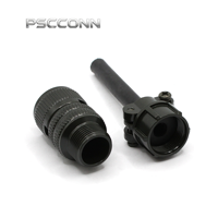 Connecteur d'alimentation circulaire industriel fileté à 2 broches PSCCONN série MS5015, modèles MS3106A, MS3106A10SL-4S, MS3106A10SL-4P