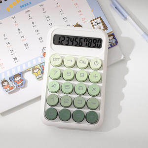 Calculatrice mécanique silencieuse portable à 10 chiffres, mini calculatrice à piles en plastique, articles divers pour les étudiants, examens et comptabilité - Product Image 2