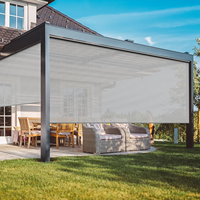 Stores enrouleurs motorisés d'extérieur pour pergola, protection UV, anti-insectes, imperméables, stores sur mesure pour patio de villa