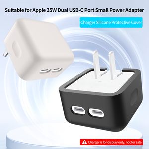 Chargeurs de téléphone portable en silicone souple en gros à prix d'usine en ligne pour adaptateur secteur mini double USB-C <span class=keywords><strong>35W</strong></span> <span class=keywords><strong>Apple</strong></span> - Product Image 3