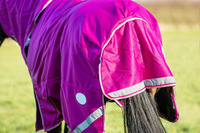 Couverture équestre de poids moyen 1200d, tapis de cheval imperméables à col combiné avec rembourrage en coton