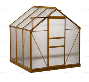 <span class=keywords><strong>Serre</strong></span> en <span class=keywords><strong>polycarbonate</strong></span> avec structure en aluminium 8x6 pieds, imperméable, facile à assembler, avec porte coulissante simple - Product Image 6