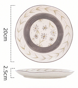 <span class=keywords><strong>2025</strong></span> mô hình mới-Bộ đồ ăn bằng gốm Mandala màu xám-Bát và đĩa xuất hiện Chất lượng cao - Product Image 4