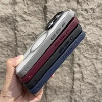 Coque de téléphone magnétique mate originale pour iPhone Air 17 16 15 14 12 11 13 Pro Max Plus, compatible avec la charge sans fil, protection intégrale