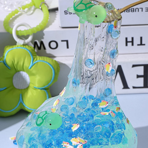 Kit de Slime Transparente con Purpurina JITENG con Juguete de Tortuga Pequeña, Divertido Regalo de Manualidades para Fiestas de Cumpleaños - Product Image 6