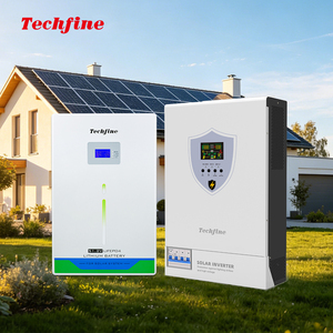 Sistema de Energía Solar Híbrido de 4kw 6.2kw de Capacidad Completa con ODM, Sistema de Energía Solar para el Hogar de 5kwh 4000w 6200w Techfine - Product Image 2