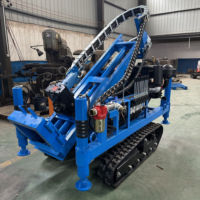 Foreuse rotative sur chenilles portable STGF de Chine, à moteur diesel, pour forage DTH de 40 m de profondeur, avec moteur, boîte de vitesses et pompe