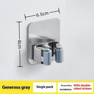Clip de suspension <span class=keywords><strong>pour</strong></span> balai en acier inoxydable 304 et plastique <span class=keywords><strong>Support</strong></span> <span class=keywords><strong>pour</strong></span> balai de vadrouille Rack Wall Adhesive Mop Hook Clamp - Product Image 3