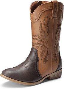 Filles Cowgirl Cowboy Western <span class=keywords><strong>Bottes</strong></span> Mi-mollet Chaussures d'équitation Petit enfant/Grand enfant - Product Image 3