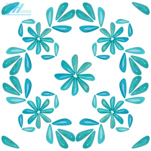 Tự nhiên Turquoise màu xanh lá cây màu xanh hình dạng miễn phí-hình dạng kích thước 9*24 Mét Trọng lượng 1.3 gam Turquoise Cabochon làm khác nhau DIY ngoại vi - Product Image 2