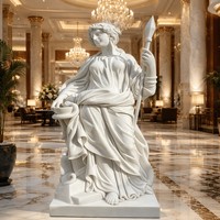 Statue de Musée en Marbre Blanc Néo-Classique Sur Mesure - Sculpture Finie à la Main de Qualité Supérieure pour Projets Haut de Gamme