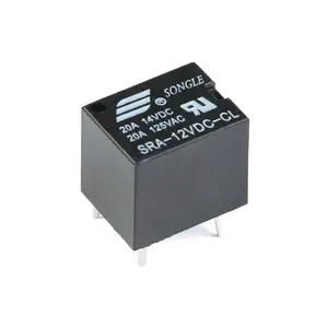 5V 12V 20A 24V DC relé de potencia SRA-05VDC-CL SRA-12VDC-CL SRA-24VDC-CL 5Pin PCB tipo en stock negro del automóvil de relé