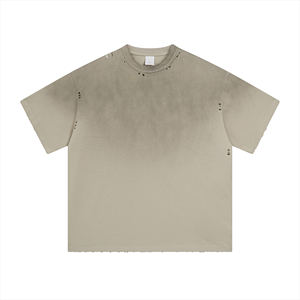 เสื้อยืดโอเวอร์ไซส์ล้างเปล่าสำหรับผู้ชายผ้าฝ้ายเฮฟวี่เวทการออกแบบกราฟิกวินเทจตามสั่ง - Product Image 1