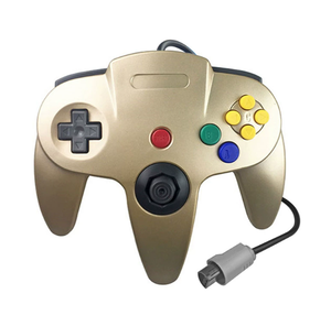 <b>Wired</b> <b>Controller</b> for N64 Gamepad <b>Controller</b> for N64 Gamepad Joystick Joypad Game Handle for N64 Gold - Product Image 1