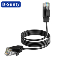 Cable de red UTP Delgado Ethernet Cat6A 0,5-30M 32AWG OD 2,8mm cobre desnudo RJ45 8P8C ROSH chaqueta de PVC 5M LAN Patch Cord blanco negro