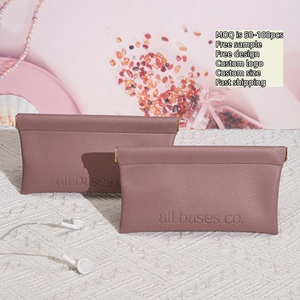 Customized <b>Makeup</b> Lipstick <b>Bag</b> Waterproof Pu Leather Cosmetic Travel Purse Coin Jewelry Pouch Luxury Leather <b>Makeup</b> <b>Bag</b> - Product Image 5