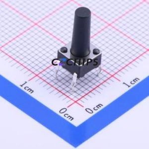 K2-6639DP-S4SW-04 Tactile Switch Through hole-4P,6x6mm Switch Single Pole Single Throw Round Button 2.5N Through Hole - Product Image 1