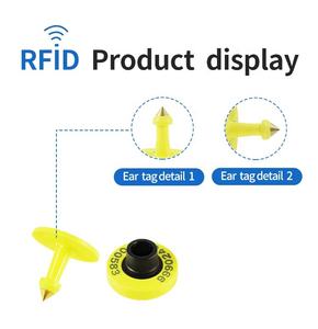 Nueva Etiqueta de oreja de animal RFID resistente al agua 134,2 kHz para identificación y seguimiento de cerdos, novedad de 2017 - Product Image 5