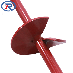 Ancres de terre robustes en acier métallique peint en rouge pour poteaux et piquets agricoles, utilisées pour le forage au <span class=keywords><strong>sol</strong></span> - Product Image 6